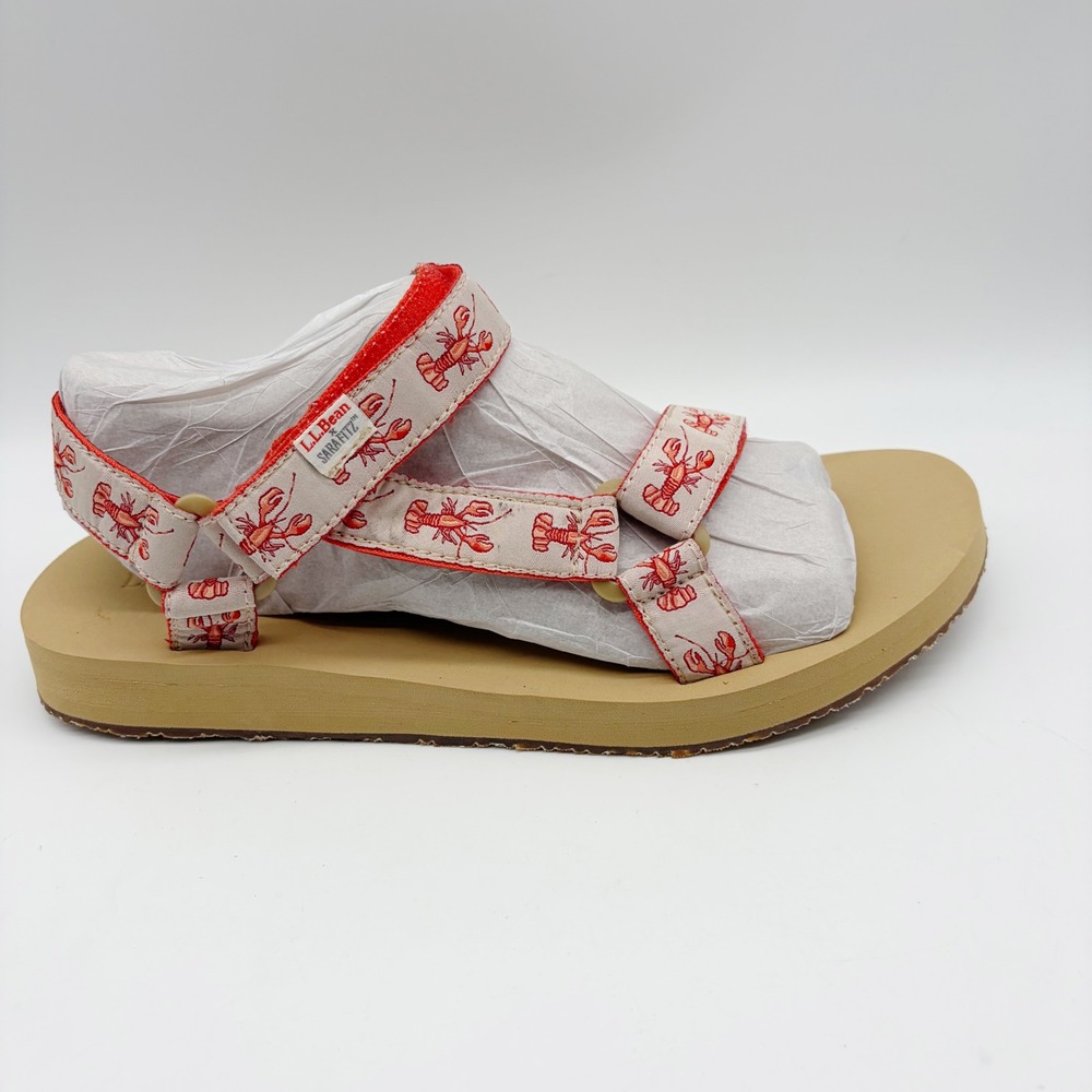 L.L. Bean Sandals Women 10 Tan Lobster Sara Fitz Sport Strappy ID 519121 - Picture 10 of 10
